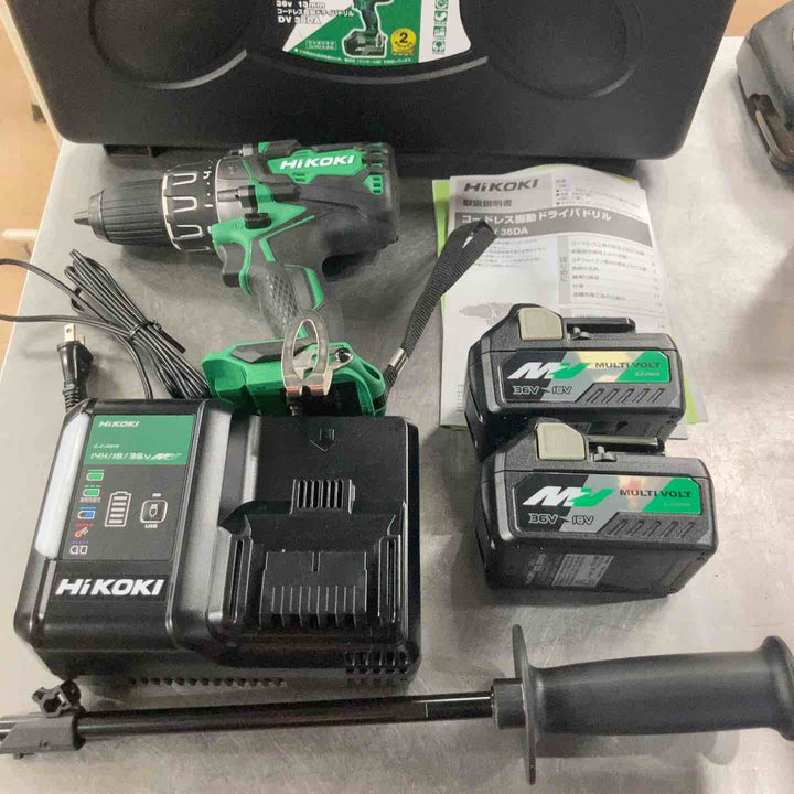 【未使用】ハイコーキ(HIKOKI ※旧:日立工機) コードレス振動ドリルドライバー DV36DA(2XP)【草加店】