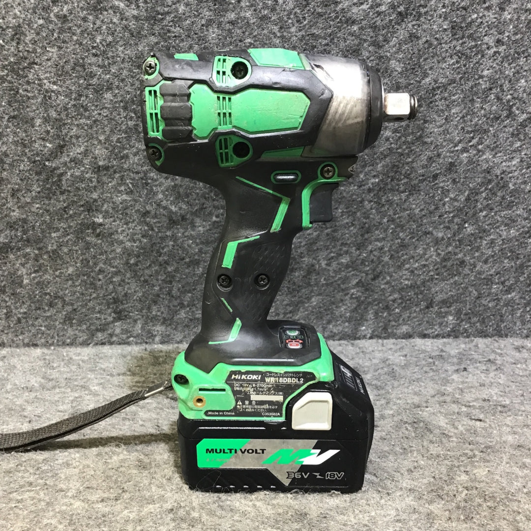 【中古品】ハイコーキ(HIKOKI ※旧:日立工機) コードレスインパクトレンチ WR18DBDL2 バッテリ付き!【桶川店】