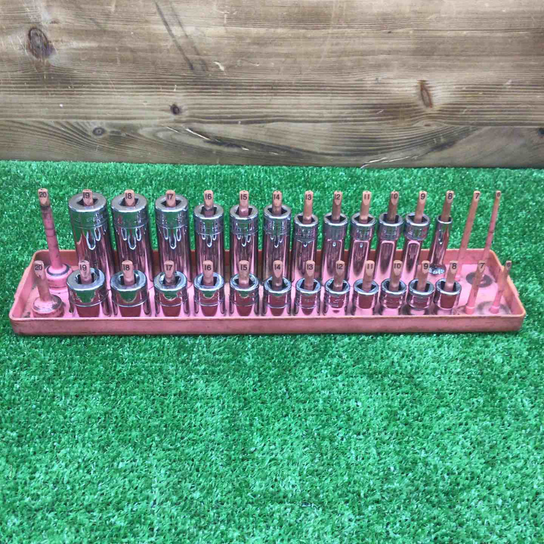 【現状品】 スナップオン/Snap-on 3/8 6角 ディープソケット SFSM8-19/FSM8I-19I 【鴻巣店】