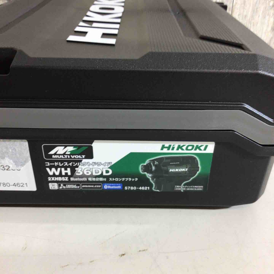 【未使用品】★純正バッテリー2個&充電器付き★ハイコーキ(HIKOKI ※旧:日立工機) コードレスインパクトドライバ ストロングブラック WH36DD(2XHBSZ) 黒 ブラック【戸田店】