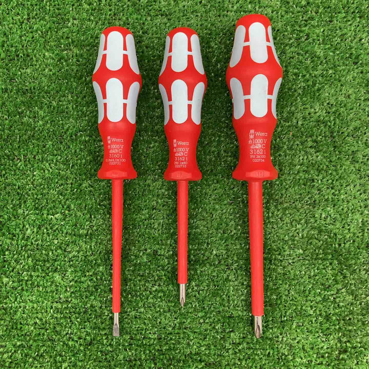 【中古美品】 ヴェラ/Wera 絶縁ステンレス製ドライバー 3162i×2本/3160i×1本 【鴻巣店】