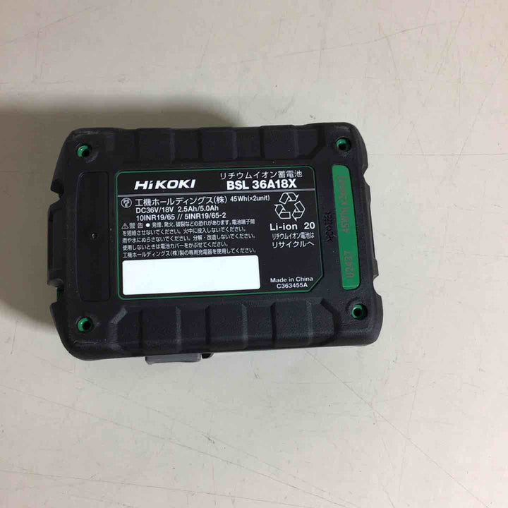 ★ハイコーキ(HIKOKI ※旧:日立工機) リチウムイオンバッテリー 36V/2.5Ah BSL36A18X【戸田店】