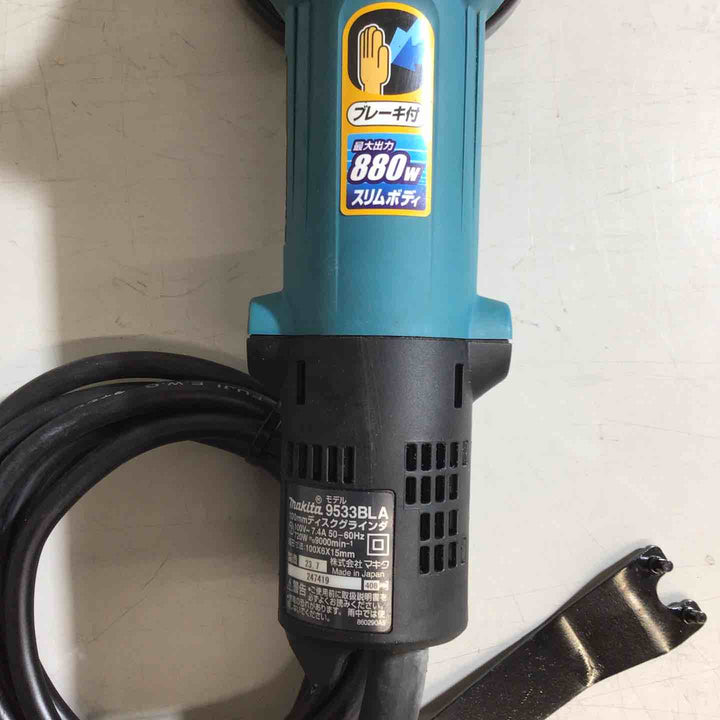 ☆マキタ(makita) ディスクグラインダ 低速高トルク ブレーキ付 100mm 9533BLA【戸田店】