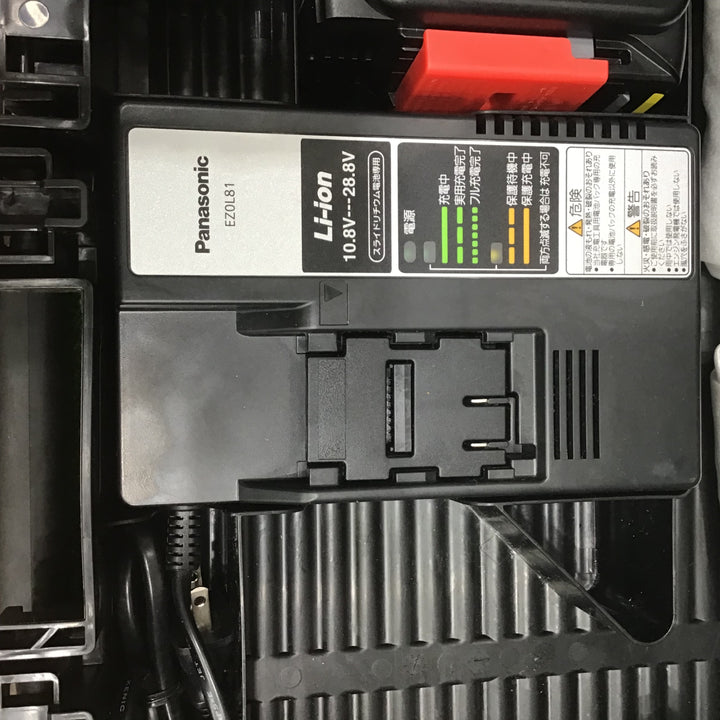 〇パナソニック 充電インパクトドライバー EZ1PD1 デュアル(14.4V/18V対応)+BRAIN 電子クラッチ搭載 18V高容量5.0Ah電池パック×2個・充電器・アタッチメント・プラスチックケース付 EXENA Pシリーズ レッド EZ1PD1J18A1R【草加店】