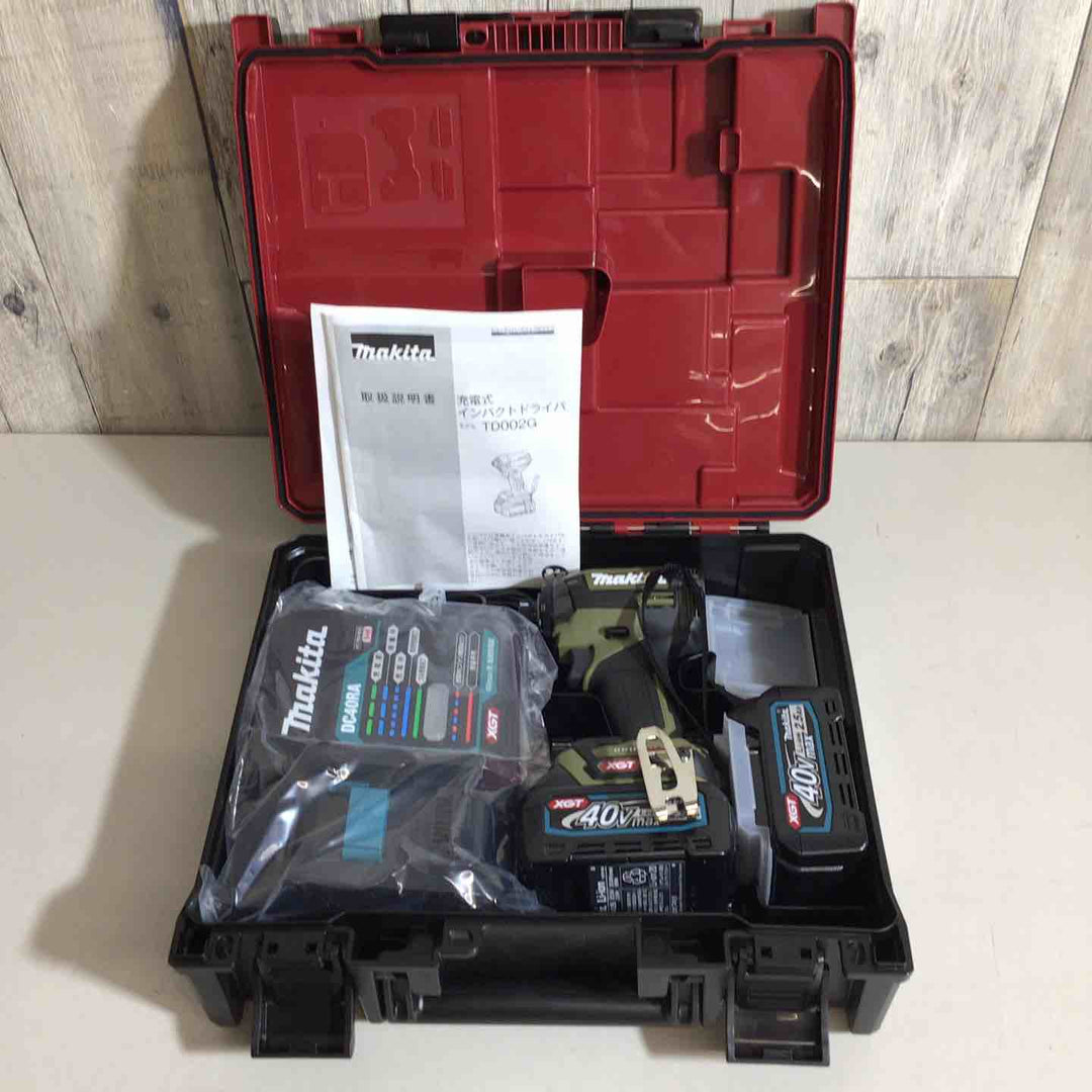 【未使用品】マキタ(makita) TD002GRDXO 40Vmax 充電式インパクトドライバ オリーブ×2、ブラック、イエロー、ブルー5台セット【戸田店】