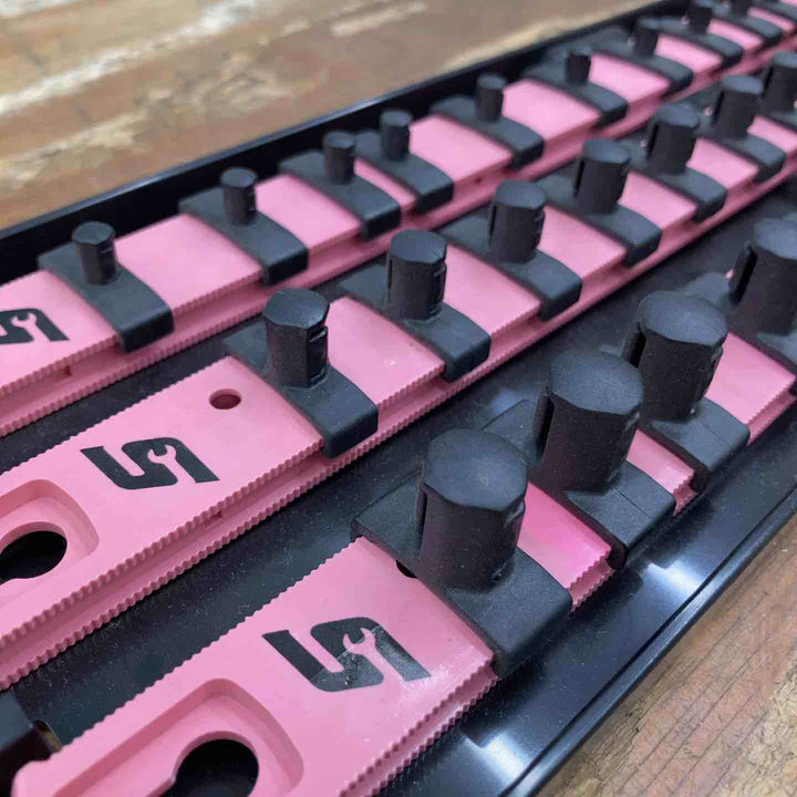 【中古品】▲スナップオン(Snap-on) ソケットトレー ソケットホルダー ピンク 色あせ有【柏店】