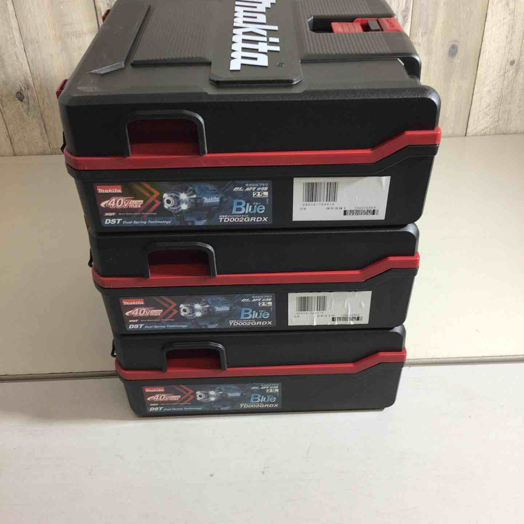 【未使用品】マキタ(makita) コードレスインパクトドライバー TD002GRDX 3台セット ブルー【戸田店】