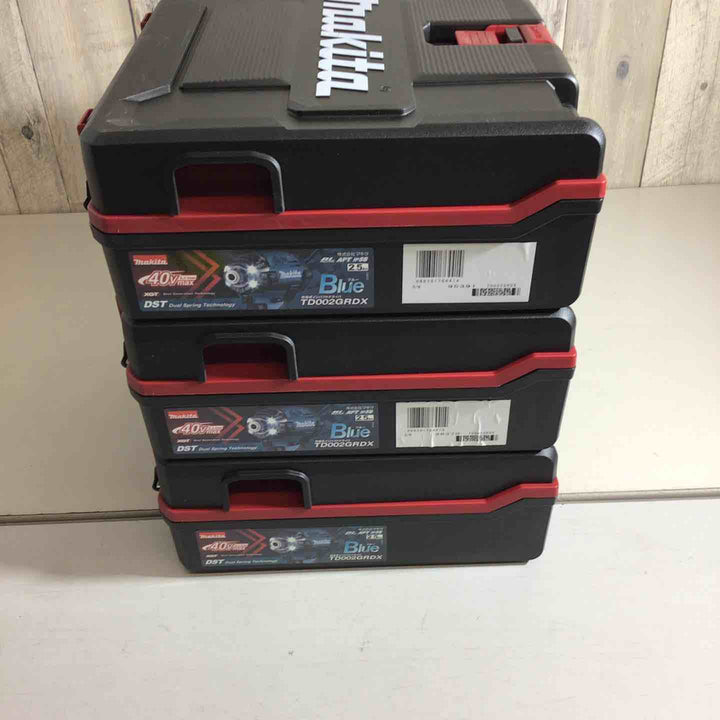 【未使用品】マキタ(makita) コードレスインパクトドライバー TD002GRDX 3台セット ブルー【戸田店】