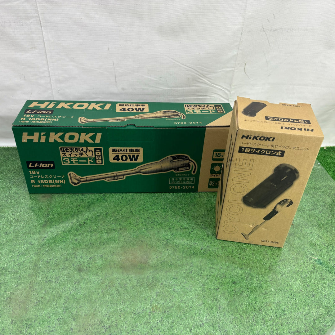 ハイコーキ/HIKOKI ※旧:日立工機 コードレスクリーナ R18DB(S)(NN) サイクロンアタッチメント付 【町田店】