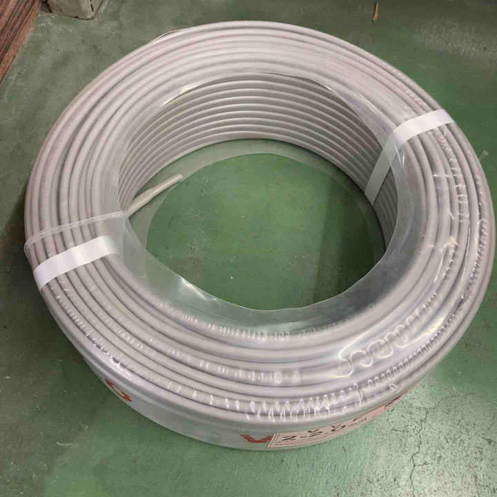 SFCC VVF LFV 2×2.0mm 100m 灰(黒・白)1巻 製造:令和6年8月【桶川店】