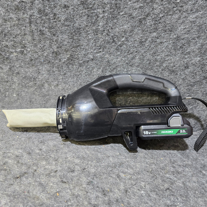 【中古品・充電器、バッテリ2個付き!】ハイコーキ(HIKOKI ※旧:日立工機) コードレスクリーナ R18DB(S)(2BG)【桶川店】