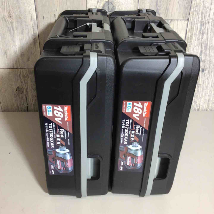【未使用品】 限定色 マキタ makita コードレス インパクトドライバー TD173DGXAR 2台 フルセット インパクト レッド 赤 純正 純正品 充電式 【戸田店】