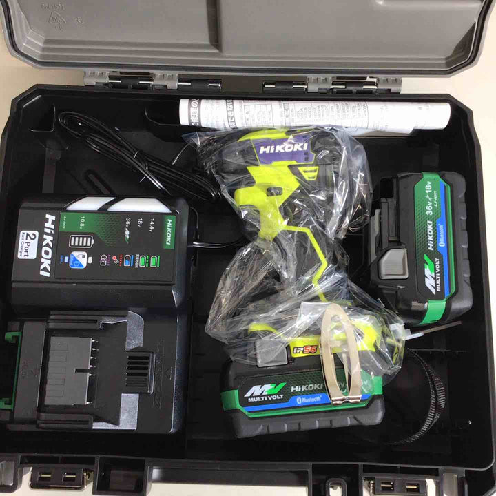 【未使用品】★純正バッテリー2個付★ハイコーキ(HIKOKI ※旧:日立工機) コードレスインパクトドライバ スパイダーイエロー WH36DD(2XHYSZ) 黄色【戸田店】