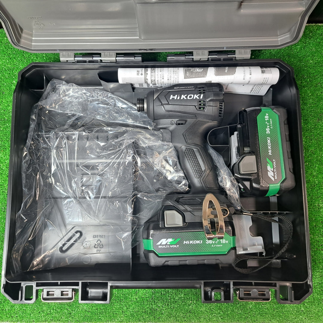 ハイコーキ(HIKOKI ※旧:日立工機) コードレスインパクトドライバー WH18DE(2LC) BSL36A18X 2個付き、充電器なし【岩槻店】