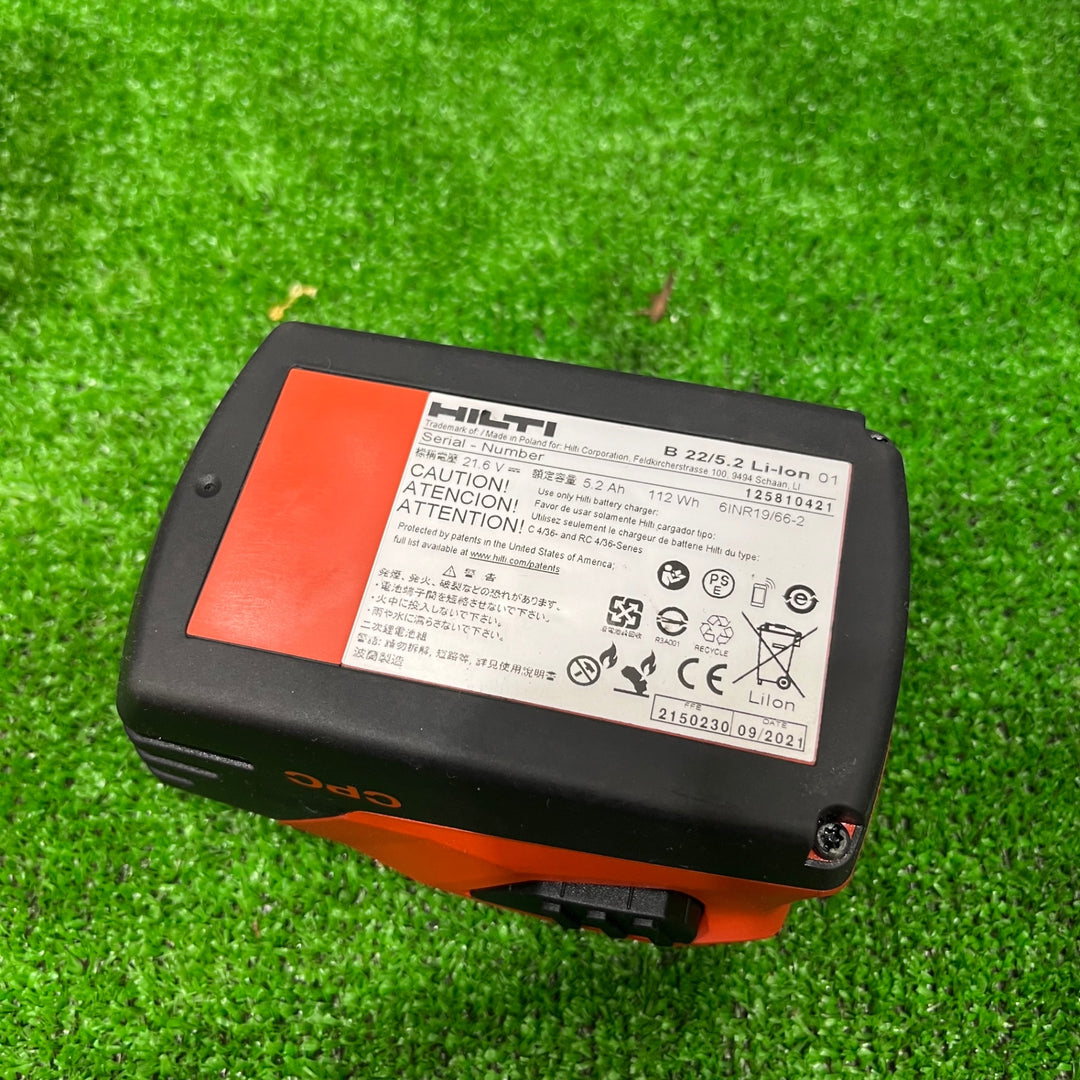 HILTI 21.6V/5.2Ahバッテリ B22/5.2 Li-ION/【草加店】