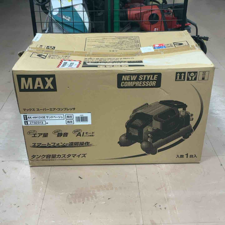 ★マックス(MAX) 高圧専用エアコンプレッサー AK-HH1310E_サンドベージュ【草加店】