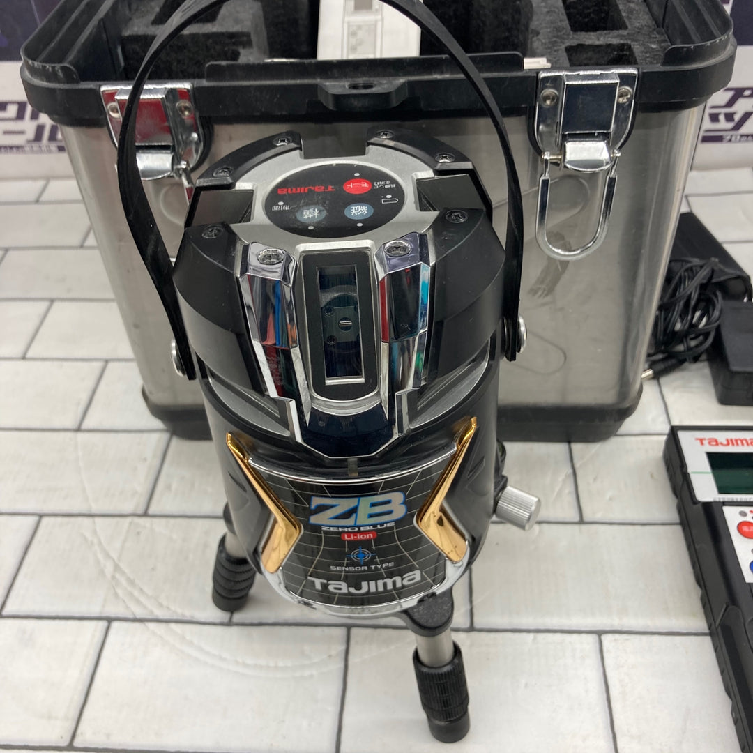 〇タジマ(Tajima) ナビゼロブルーレーザー墨出し器 電子整準(センサー) 矩十字・横全周 ZEROBLS-KJC【所沢店】