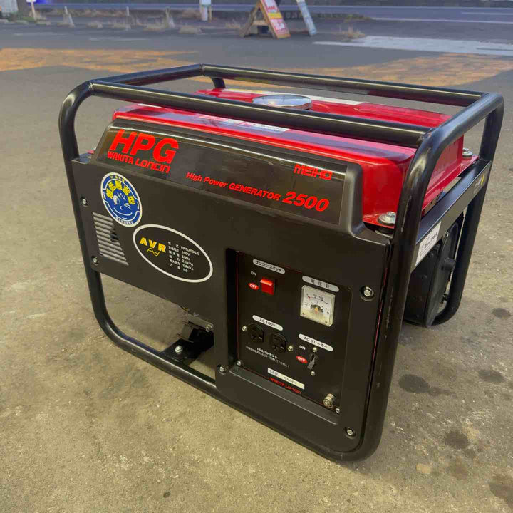 【中古品・店頭受取り限定】 ワキタ MEIHO エンジン式発電機 50Hz HPG2500-5【桶川店】