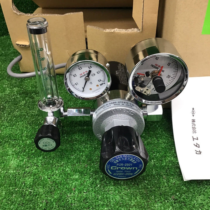 YUTAKA CO2炭酸ガス圧力調整器 FCR25-4-5AB6-6TF4TF-F25-G-200V【桶川店】