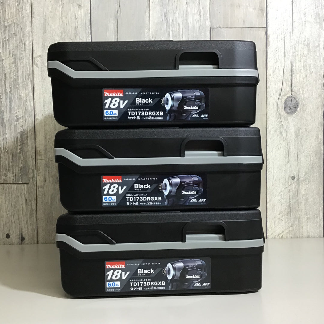 【未使用品】★送料無料★TD173DRGXB 黒 3台セット マキタ 18V 充電式インパクトドライバ【戸田店】