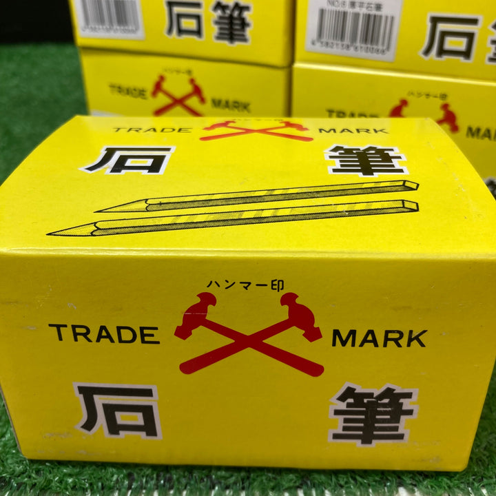 【未使用品(店頭展示品)】増田滑石工業所 ハンマー印 工業用石筆 平石筆 No.6 50個入 5個セット(250個)