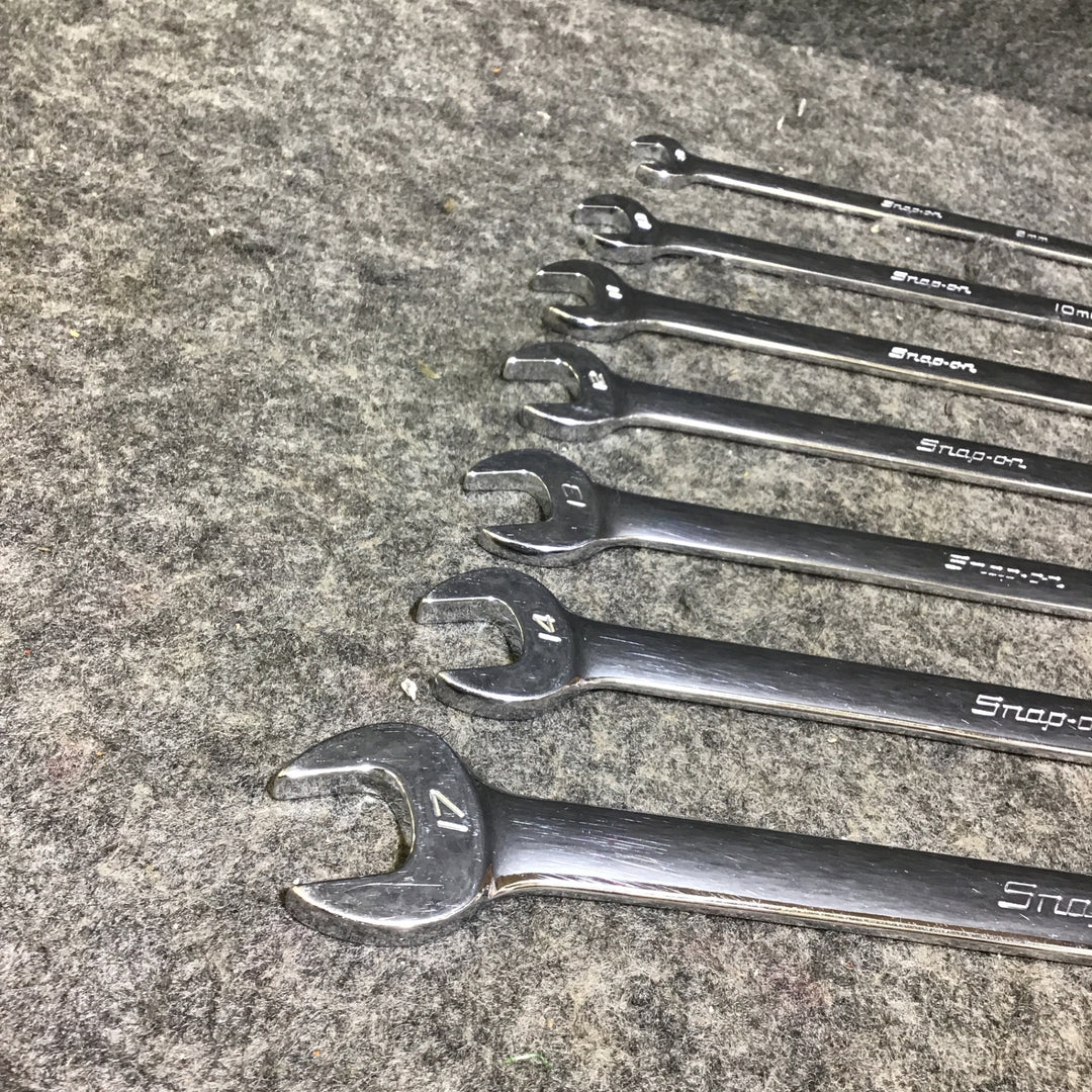【希少・中古品】スナップオン(Snap-on) コンビネーションレンチセット OEXM 7本セット スパナ入れ(C-75B)付き!【桶川店】