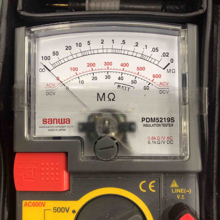 〇三和電気計器(サンワ/sannwa) 3レンジアナログ絶縁抵抗計 PDM5219S【川口店】