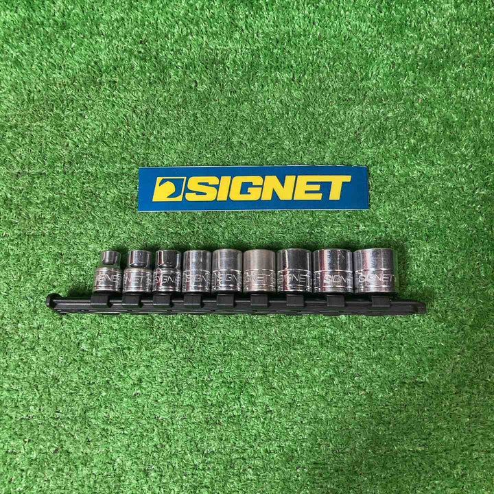 【中古品】シグネット(SIGNET)コンビネーションレンチ・メガネ(5本)・ソケット19㎜-8㎜(9個) 計14個セット【岩槻店】