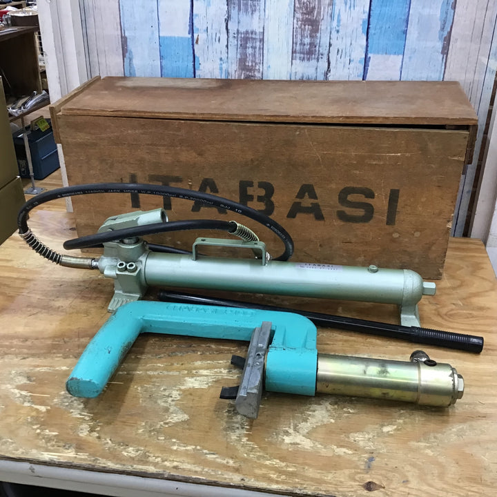 ▼板橋機械工業 パイプ圧着機 P-100 【柏店】