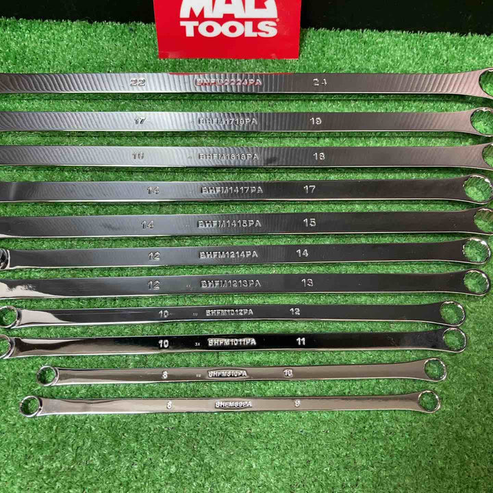 【未使用品(店頭展示品)】マックツール(MACTOOLS)ロングストレートメガネレンチ 11本セット BHFM2224PA~89PA サイズ8-24【岩槻店】
