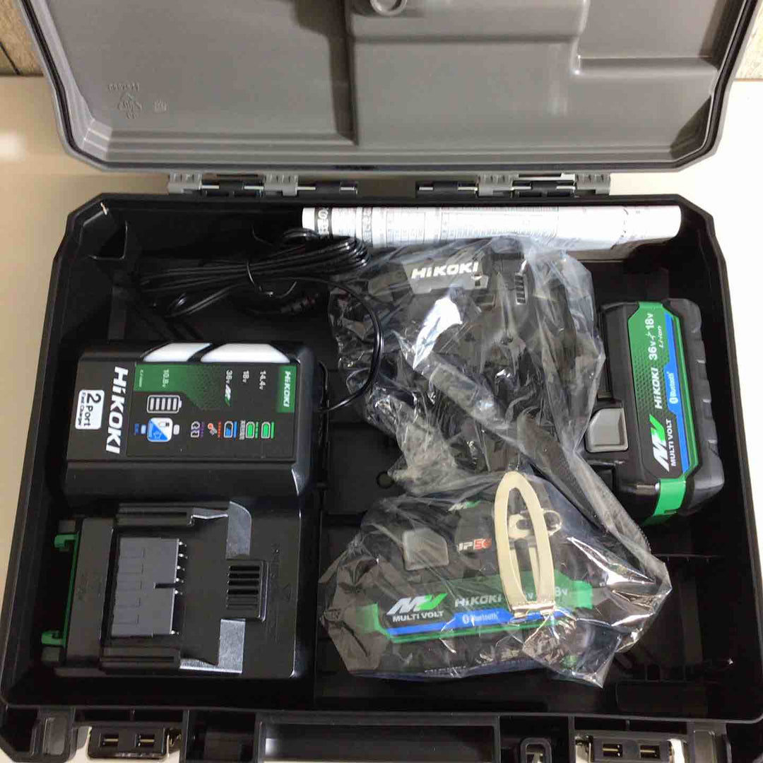 【未使用品】★純正バッテリー2個&充電器付き★ハイコーキ(HIKOKI ※旧:日立工機) コードレスインパクトドライバ ストロングブラック WH36DD(2XHBSZ) 黒 ブラック【戸田店】
