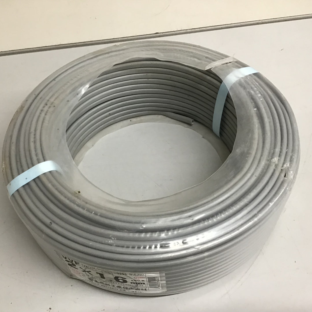 【未使用品】富士電線 VVF ケーブル 100m 2x1.6 汚れあり【戸田店】