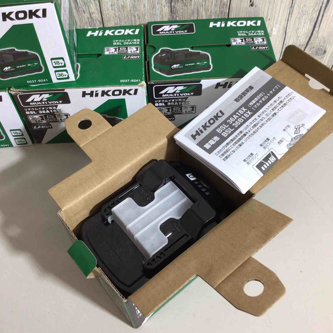 【未使用品】★純正品★ハイコーキ(HIKOKI ※旧:日立工機) リチウムイオンバッテリー 36V/2.5Ah BSL36A18X 5個セット【戸田店】