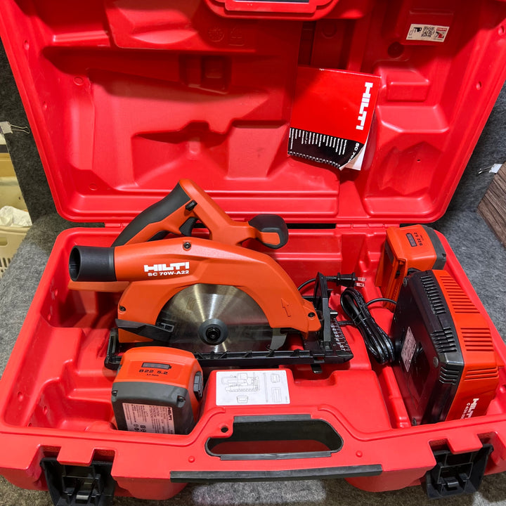 【サマーセール!未使用】 HILTI ヒルティ 充電式サーキュラーソー SC70W-A22 丸のこ 丸ノコ 丸鋸 【桶川店】