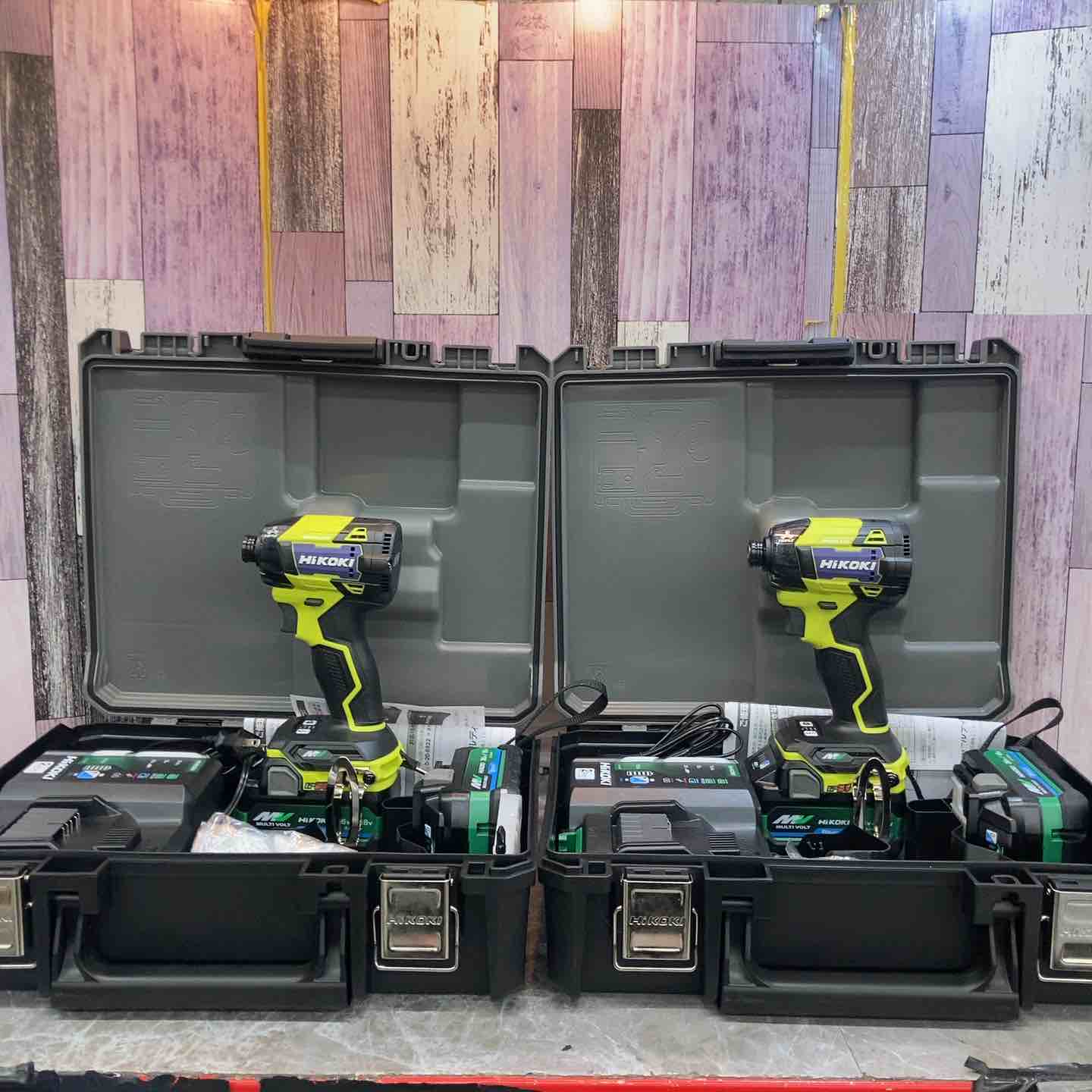 未使用品】2台セット Hikoki スパイダーイエロー WH36DD(2XHYSZ) 36V