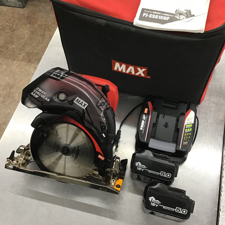 〇マックス(MAX) 165mm コードレス防じん丸のこ PJ-CS61CDP【所沢店】