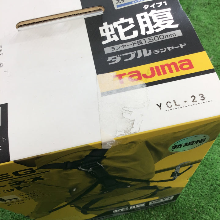 □タジマ(Tajima) ハーネスGS+蛇腹ダブルランヤードL2セット 黒 Lサイズ A1GSLJR-WL2BK【桶川店】