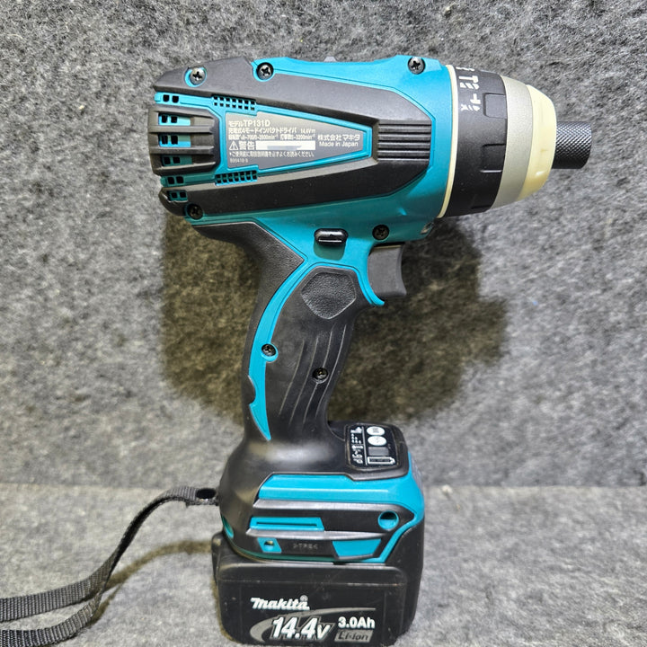 【中古品・14.4V バッテリ4.0Ah/3.0Ah各1個付き※バッテリ1個過放電50%】マキタ(makita) コードレス4モードインパクトドライバー TP131DRFX【桶川店】