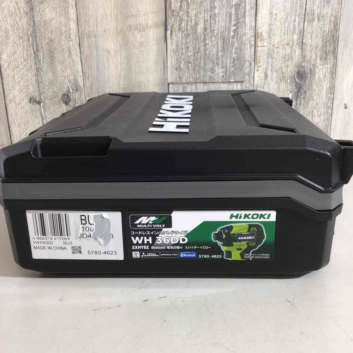 【未使用品】★純正バッテリー2個付★ハイコーキ(HIKOKI ※旧:日立工機) コードレスインパクトドライバ スパイダーイエロー WH36DD(2XHYSZ) 黄色【戸田店】