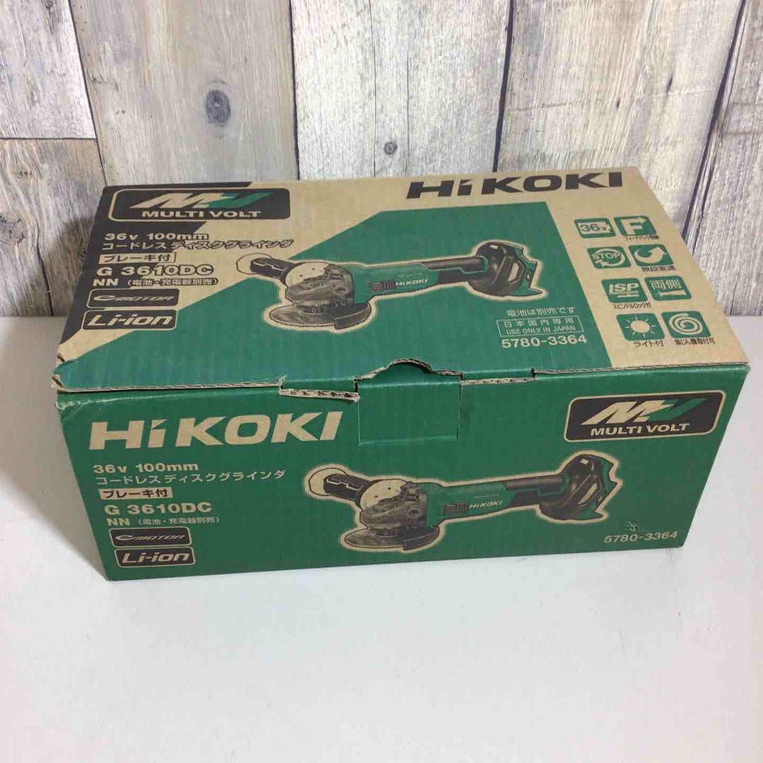 ★ハイコーキ(HIKOKI ※旧:日立工機) 100mmコードレスディスクグラインダ G3610DC(NN)【戸田店】