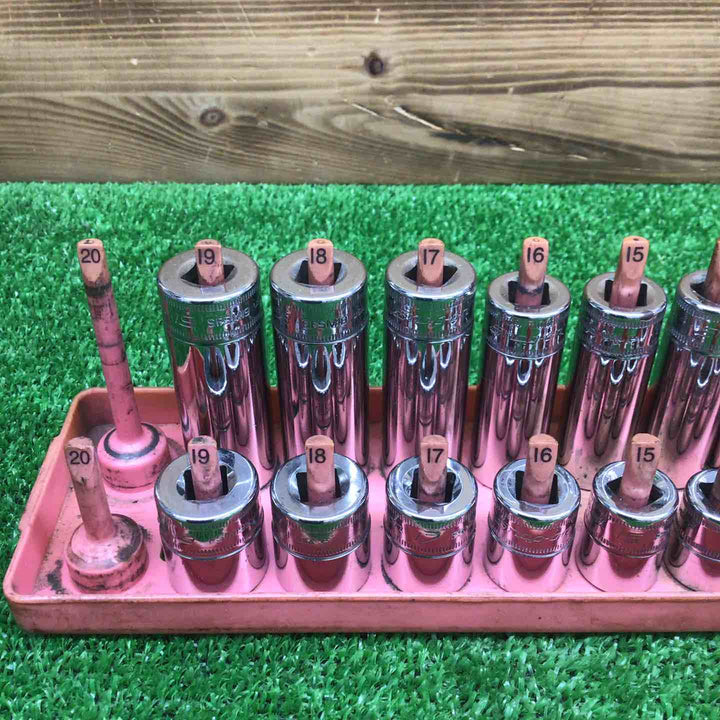 【現状品】 スナップオン/Snap-on 3/8 6角 ディープソケット SFSM8-19/FSM8I-19I 【鴻巣店】