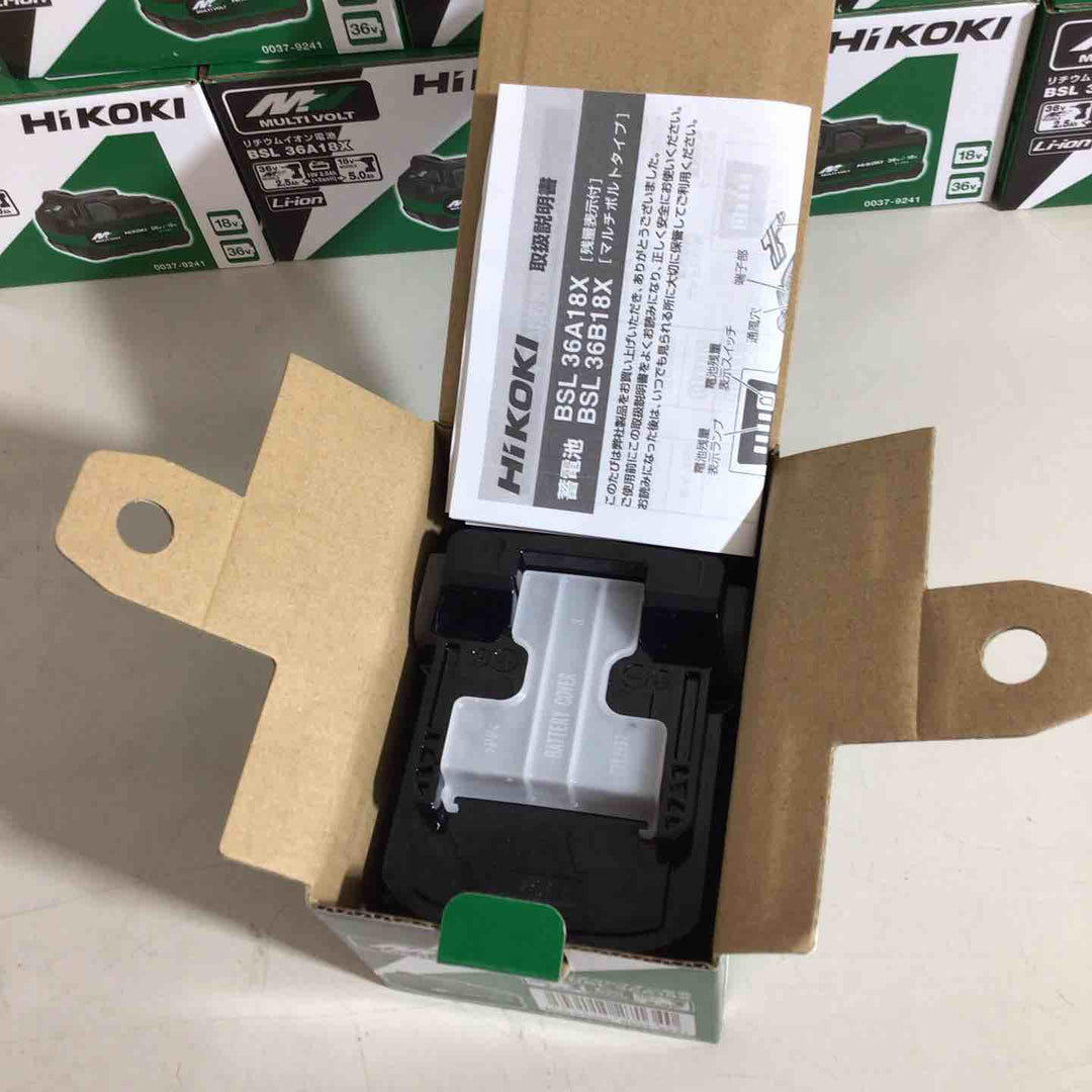 【未使用品】★純正品★ハイコーキ(HIKOKI ※旧:日立工機) リチウムイオンバッテリー 36V/2.5Ah BSL36A18X 10個セット【戸田店】