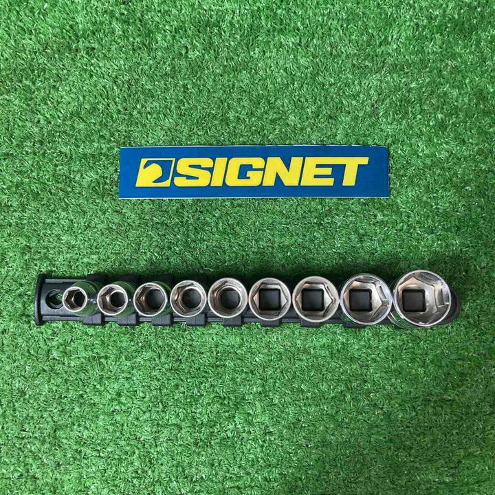 【中古品】シグネット(SIGNET)コンビネーションレンチ・メガネ(5本)・ソケット19㎜-8㎜(9個) 計14個セット【岩槻店】