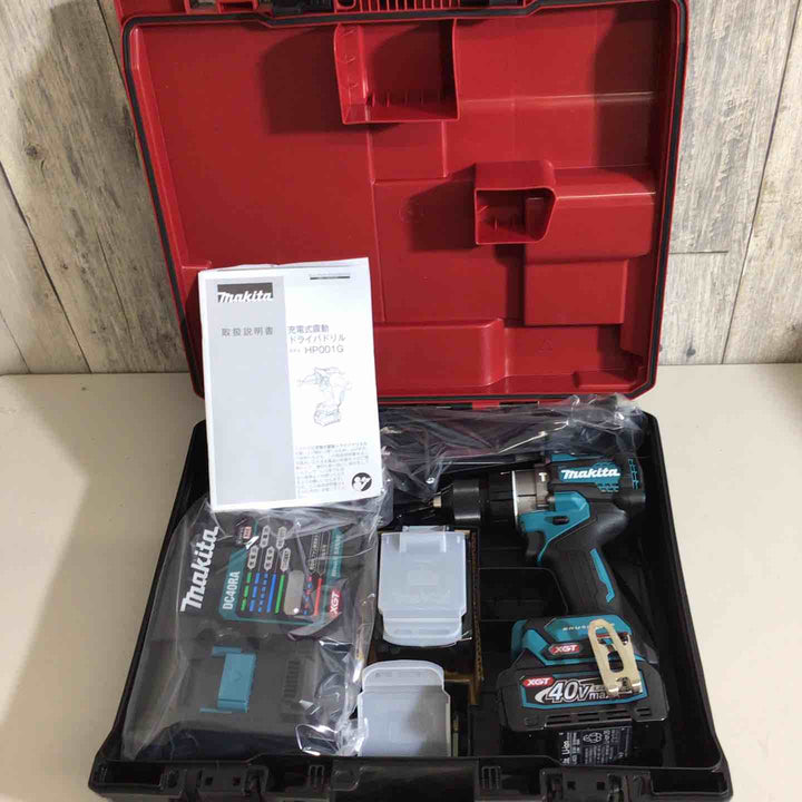 【未使用品】★純正バッテリー2個&充電器付き フルセット★マキタ(makita) コードレス振動ドリルドライバー HP001GRDX【戸田店】