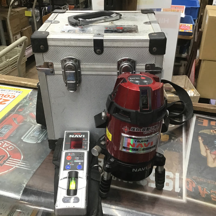 〇タジマ(TAJIMA) レーザー墨出し器 NAVIゼロセンサーKJC 矩十字・横全周 ZEROSN-KJC 追尾【草加店】