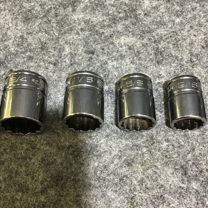 【美品】スナップオン(Snap-on) 3/8SQ インチシャローソケットセット 10個 【桶川店】