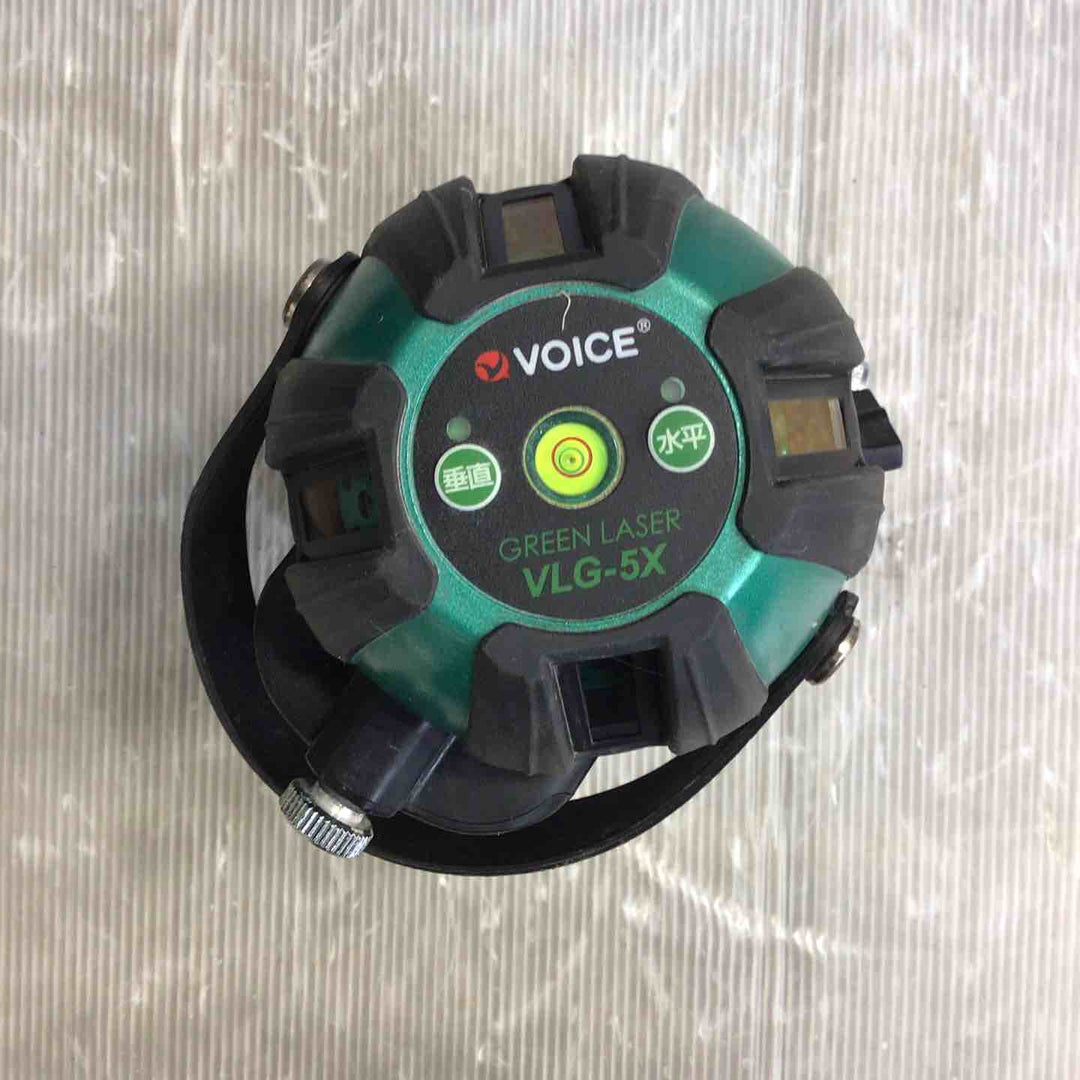 ◇VOICE レーザー墨出し器 5ライングリーンレーザー 矩十字・横 VLG-5X【草加店】