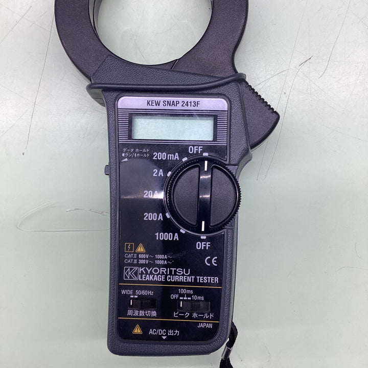 共立 漏れ電流・負荷電流測定用クランプメーター KEW SNAP 2413F【越谷店】