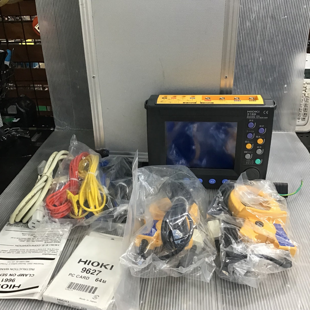 日置/HIOKI クランプオンパワーハイテスタ3169 、 クランプオンセンサ9661×2(未開封)【草加店】