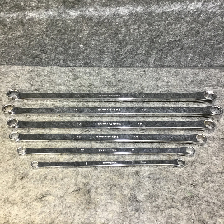 【中古品】マックツール(MACTOOLS) メトリック ハイパフォーマンス フラットロングメガネレンチ x6本セット8~19mm BHFM【桶川店】